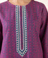 Women's Pret Printed Embroidered Magenta Khaddar A Line Shirt
